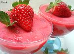 Copa de fresas, con gelatina